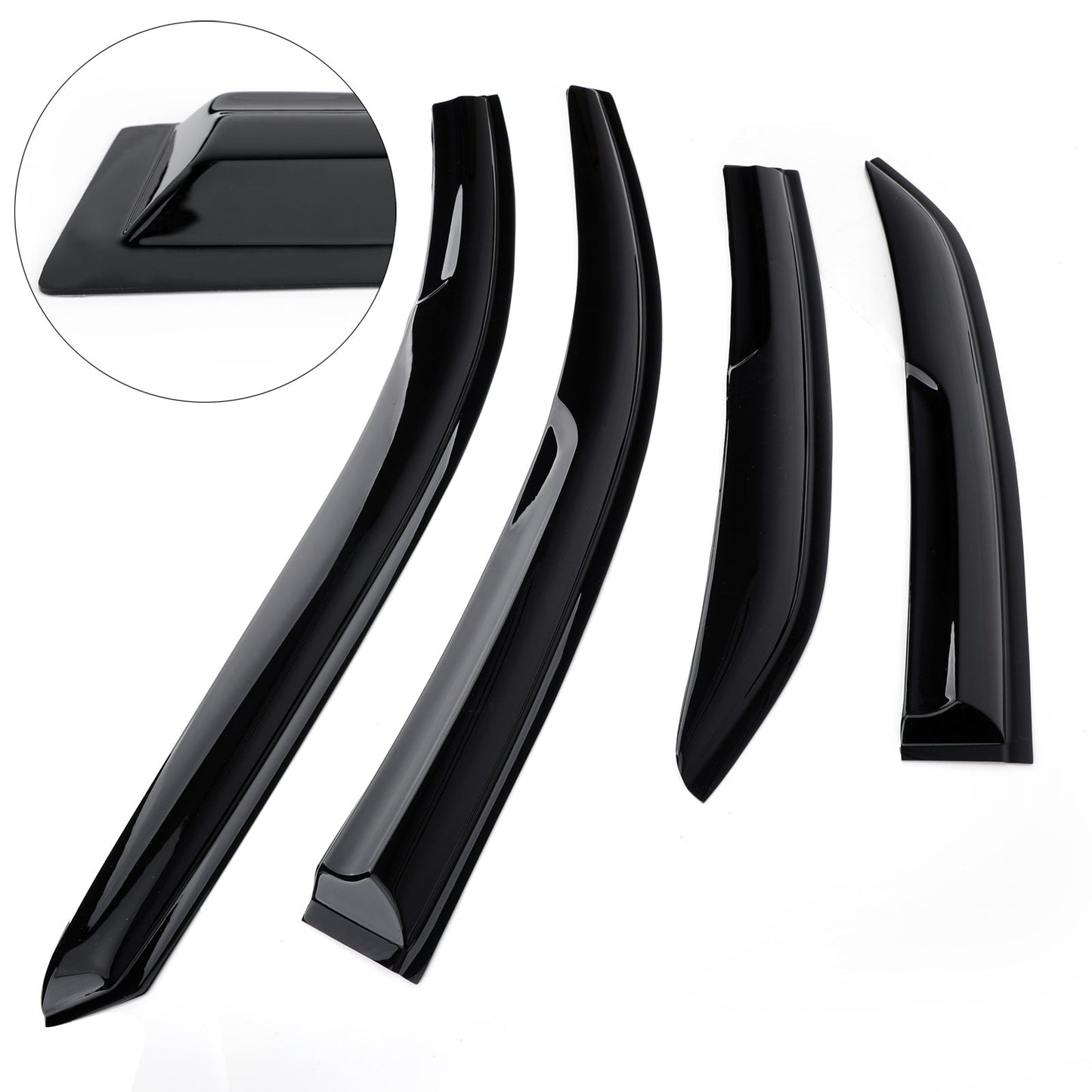 Window Sun Rain Guard Visors 4PCS For Toyota Camry 18-20 Black