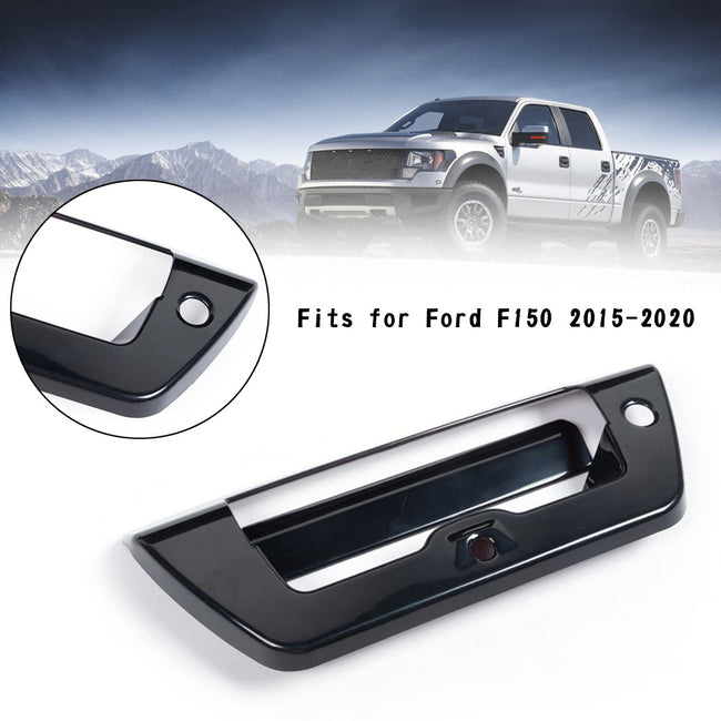 Black ABS Rear Door Tailgate Handle Cover Trim For Ford F150 15-20