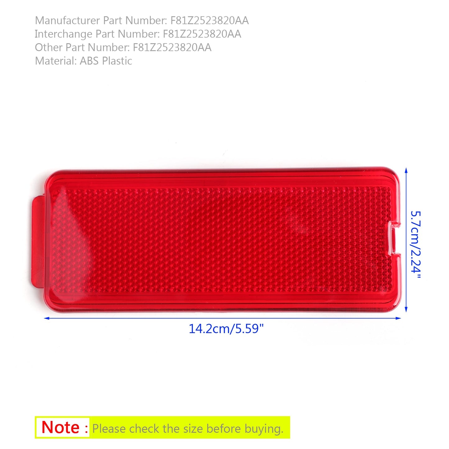 Front/Rear Door Reflector Panel For Ford Super Duty F250 F350 F450 F550 99-07 Generic