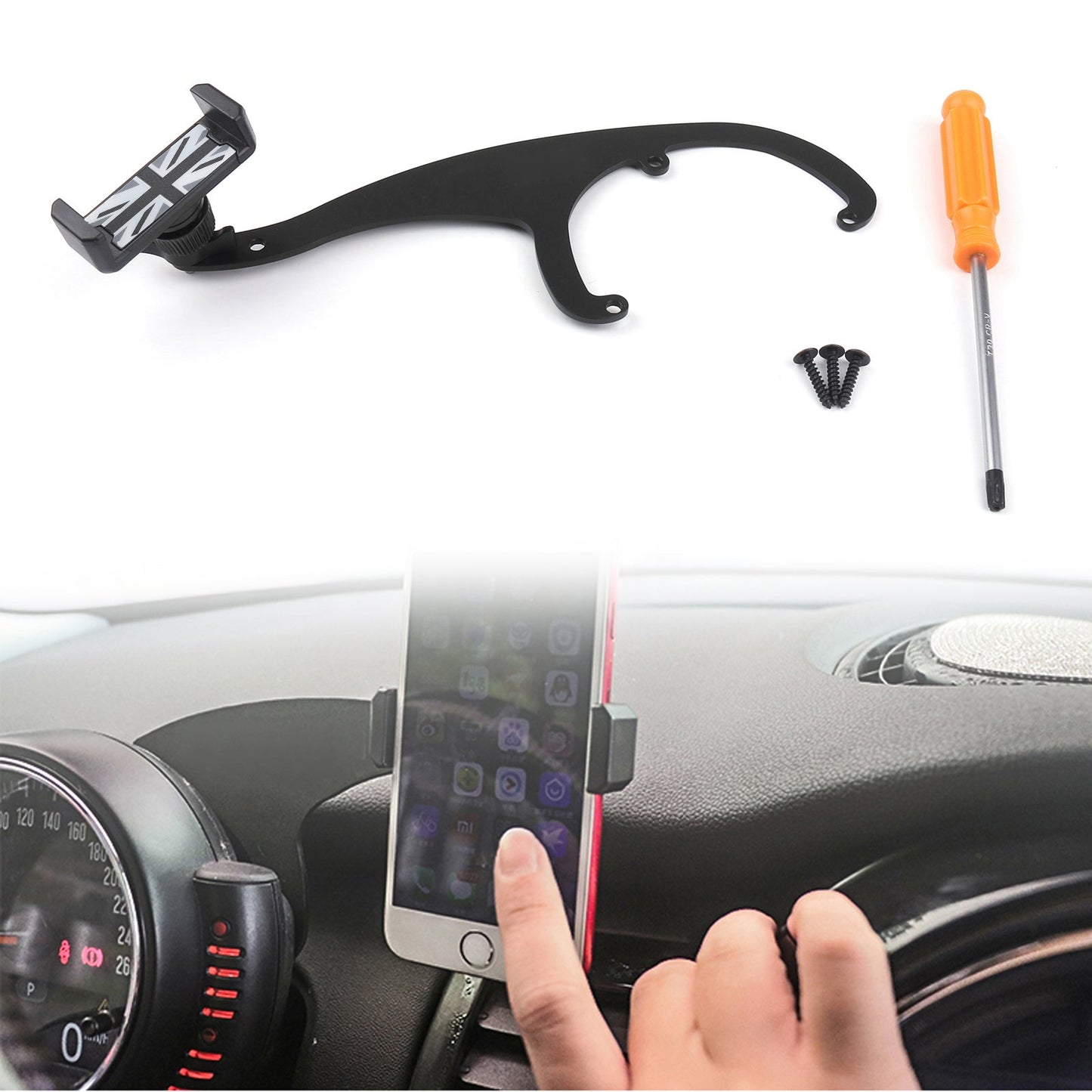 Mini Cooper R60 R61 360鎺砇otation Car Phone Mount Cradle Holder Stand