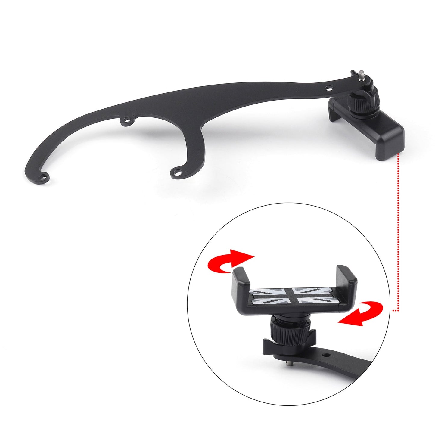 Mini Cooper R60 R61 360鎺砇otation Car Phone Mount Cradle Holder Stand