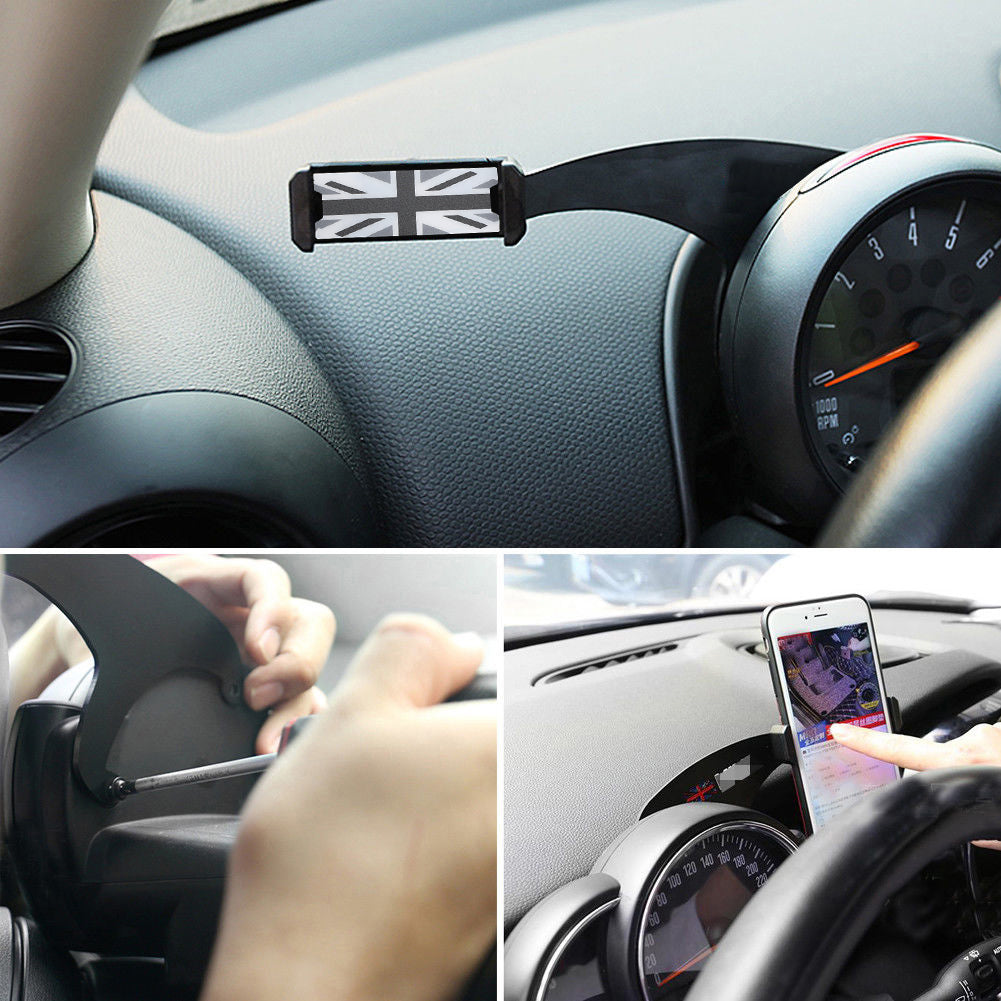 Mini Cooper R60 R61 360鎺砇otation Car Phone Mount Cradle Holder Stand