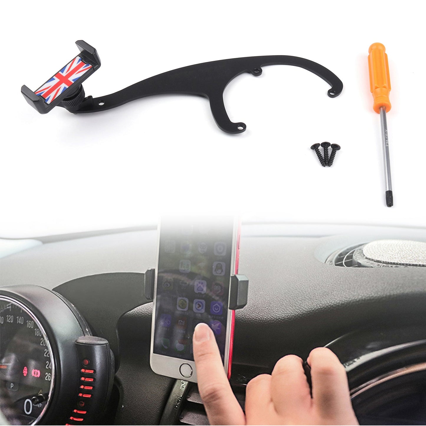 Mini Cooper R60 R61 360鎺砇otation Car Phone Mount Cradle Holder Stand