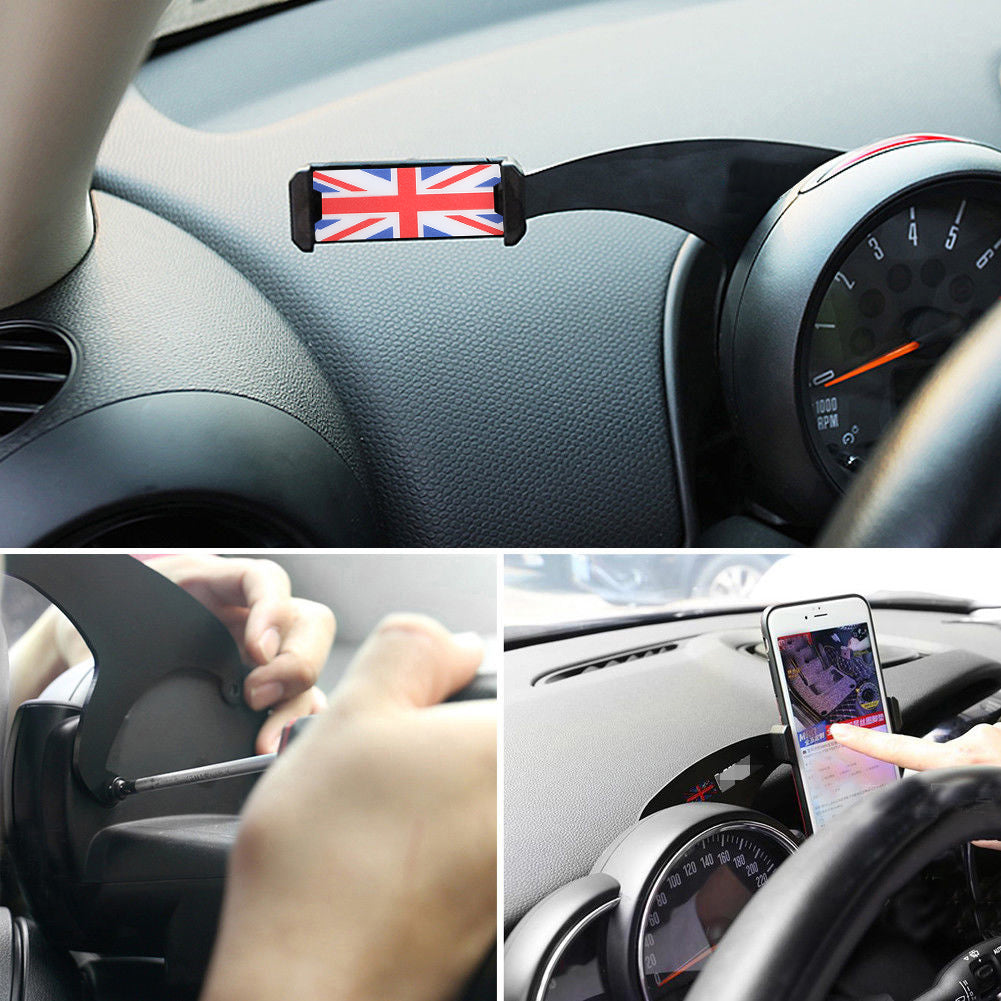 Mini Cooper R60 R61 360鎺砇otation Car Phone Mount Cradle Holder Stand