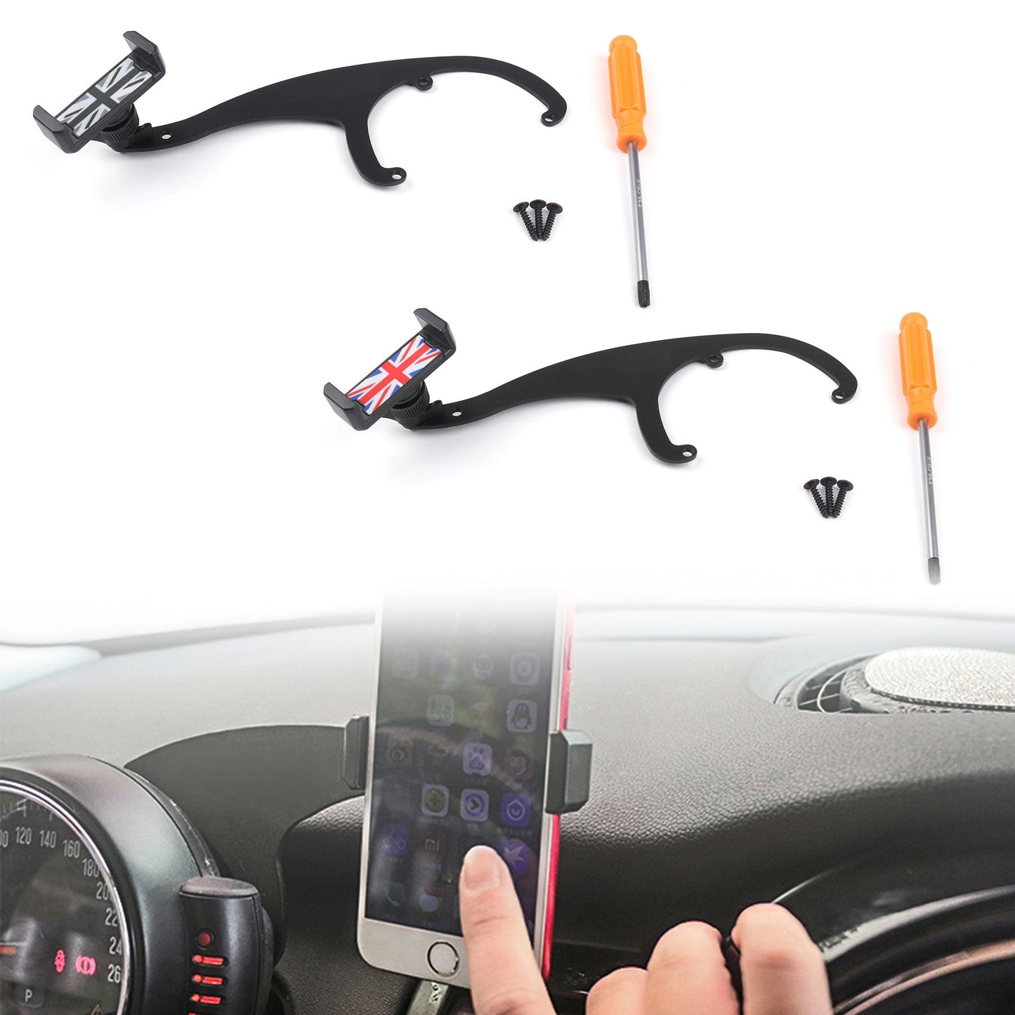 Mini Cooper R60 R61 360鎺砇otation Car Phone Mount Cradle Holder Stand