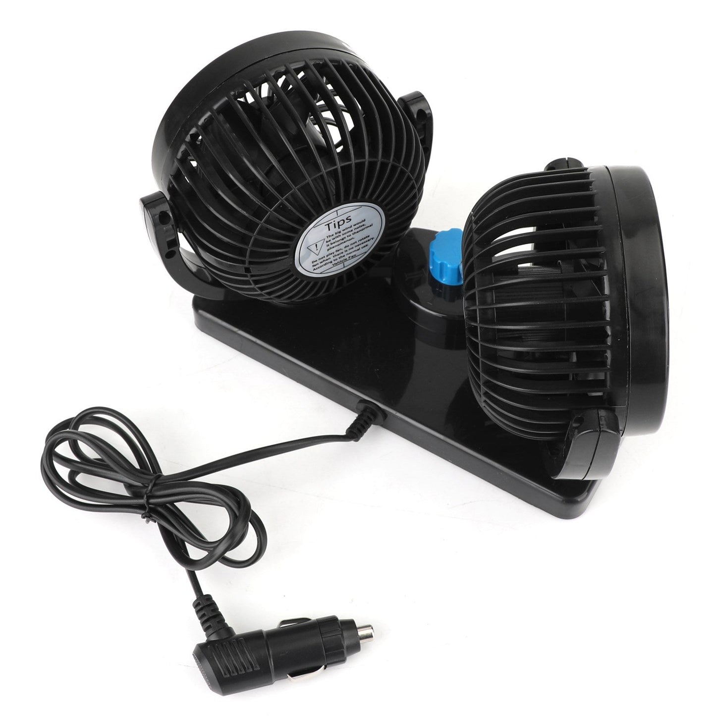 12V 360°Rotation Car Vehicle Cooling Air Fan Silent Cooler 2 Speed Adjustable