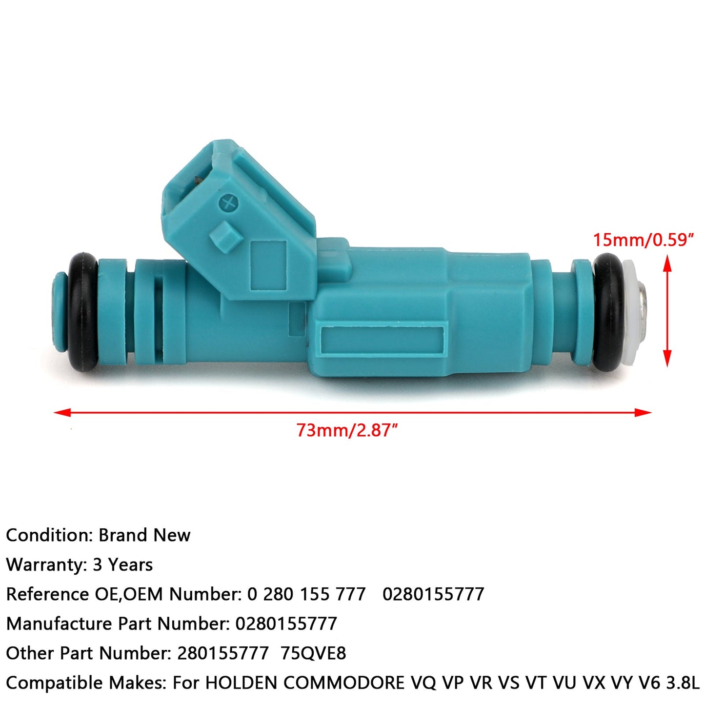 1pcs Fuel Injectors Fit Holden Commodore VN VL VQ VP VR VS VT VU VX VY V6 3.8L