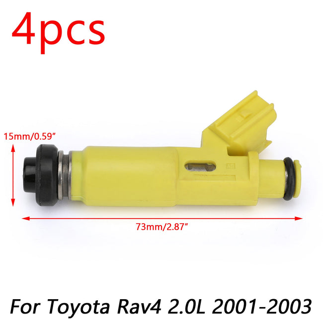 4pcs Flow Matched Fuel Injector For 23250-28050 2001-2003 Toyota Rav4 2.0L