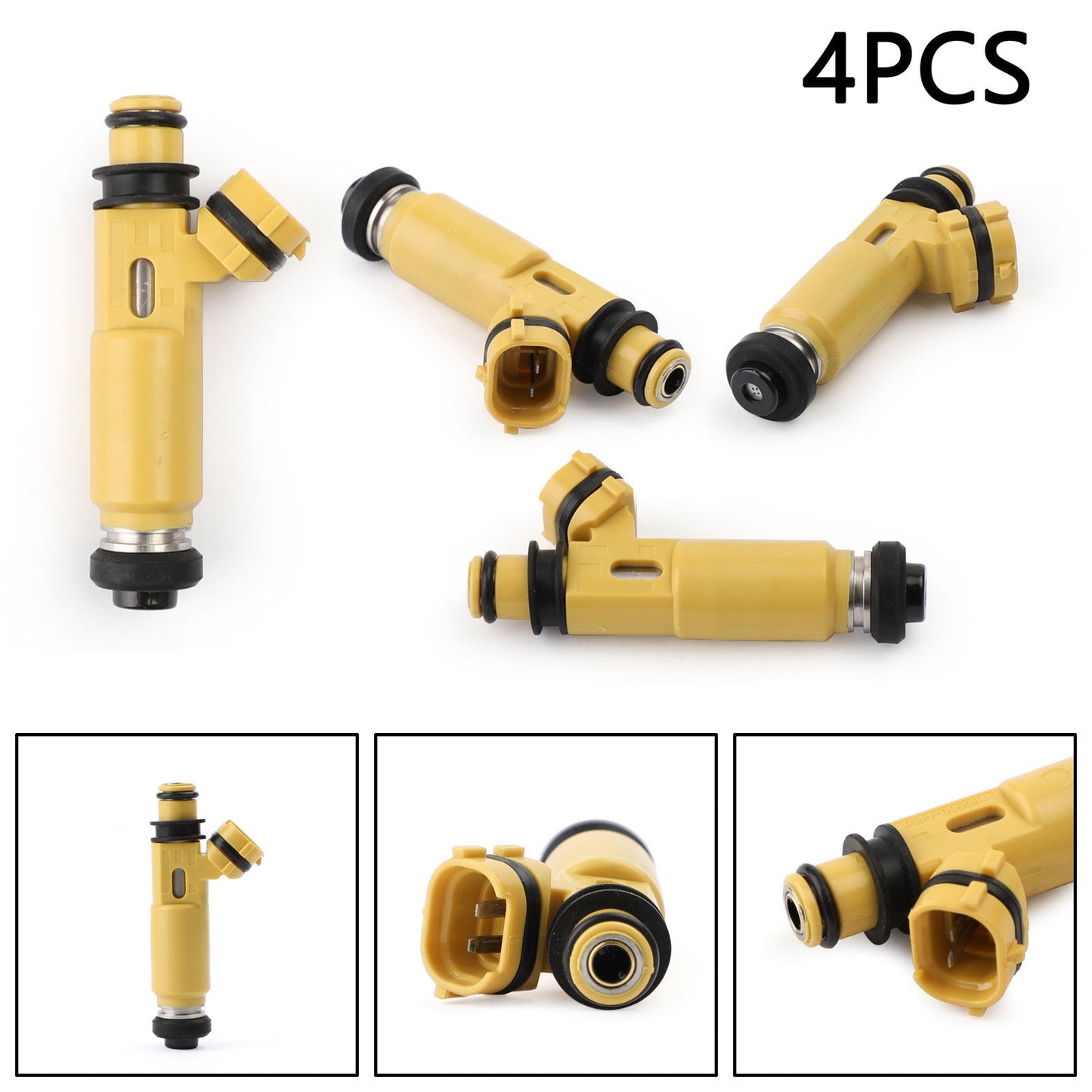 4*440Cc 4-Hole Yellow Denso Fuel Injectors 195500-4450 For Mazda (04-08 Rx-8) Generic