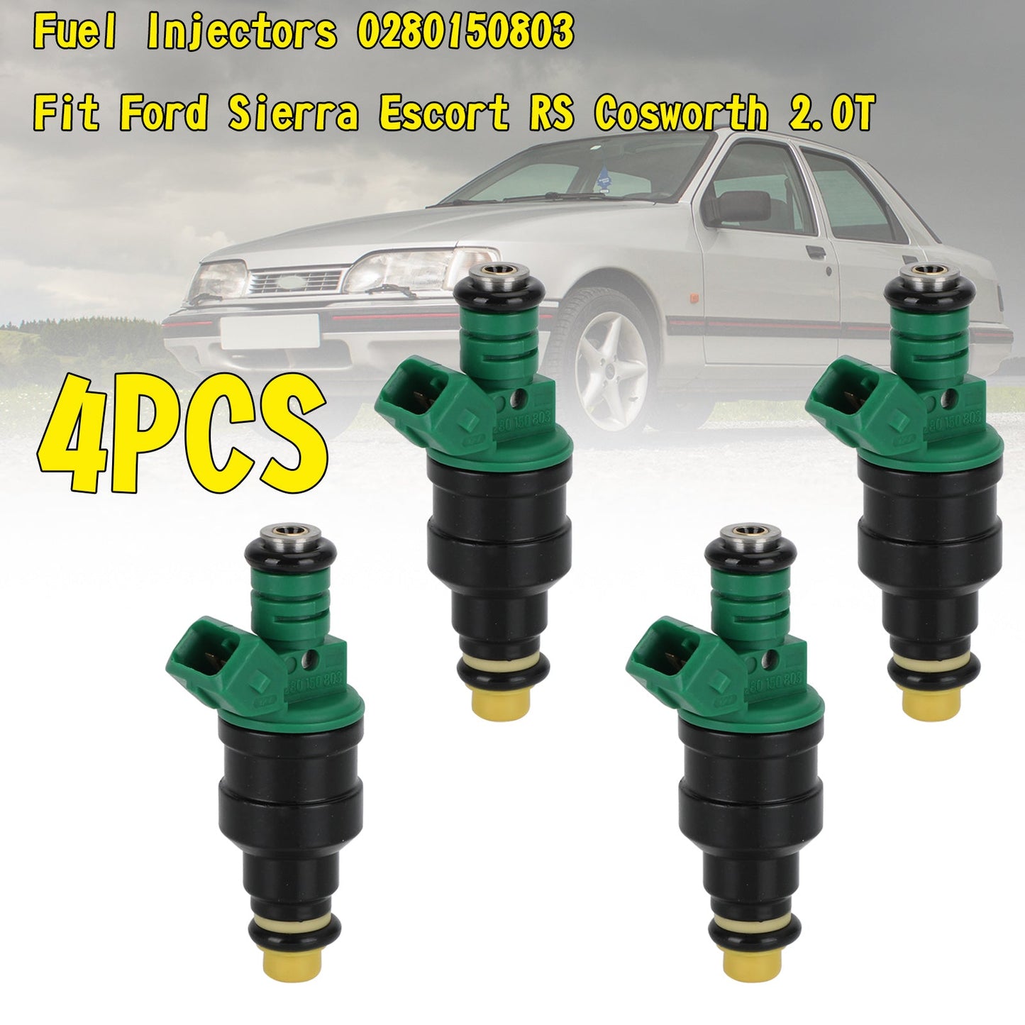 4PCS Fuel Injectors 0280150803 Fit Ford Sierra Escort RS Cosworth 2.0T