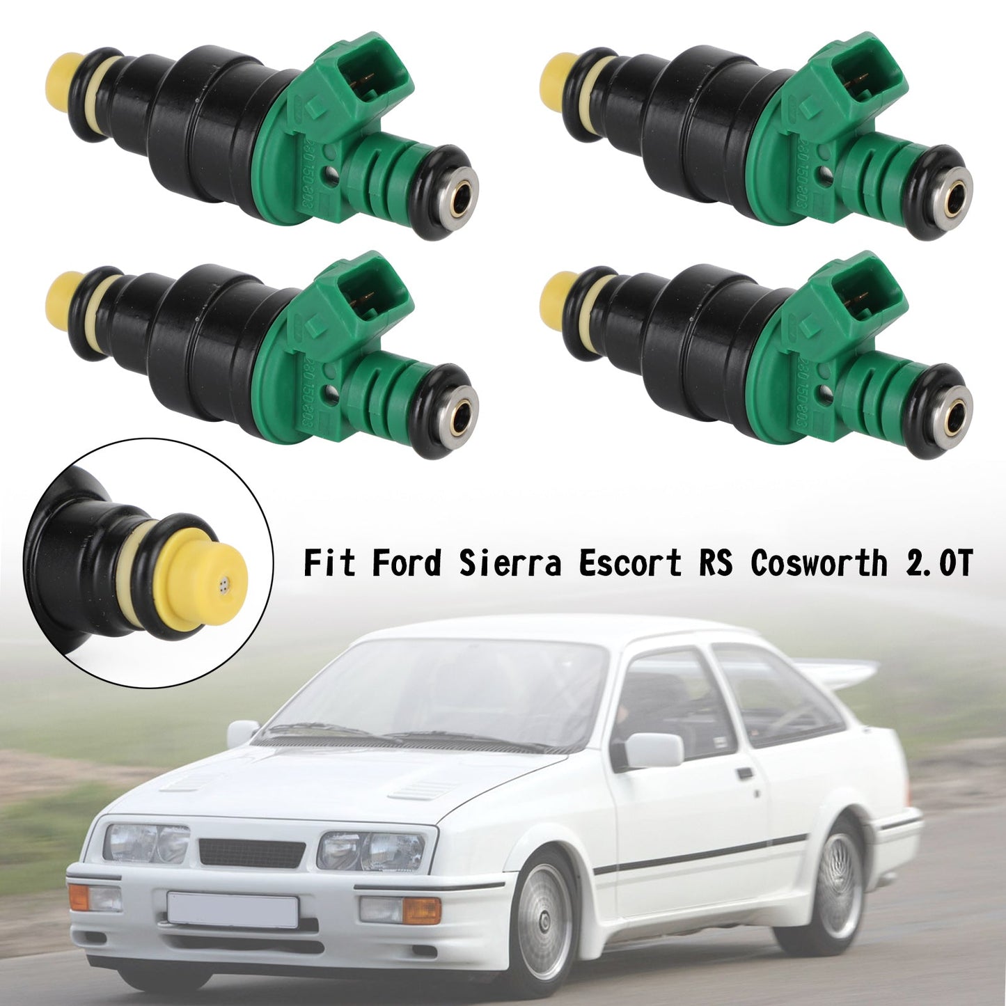 4PCS Fuel Injectors 0280150803 Fit Ford Sierra Escort RS Cosworth 2.0T