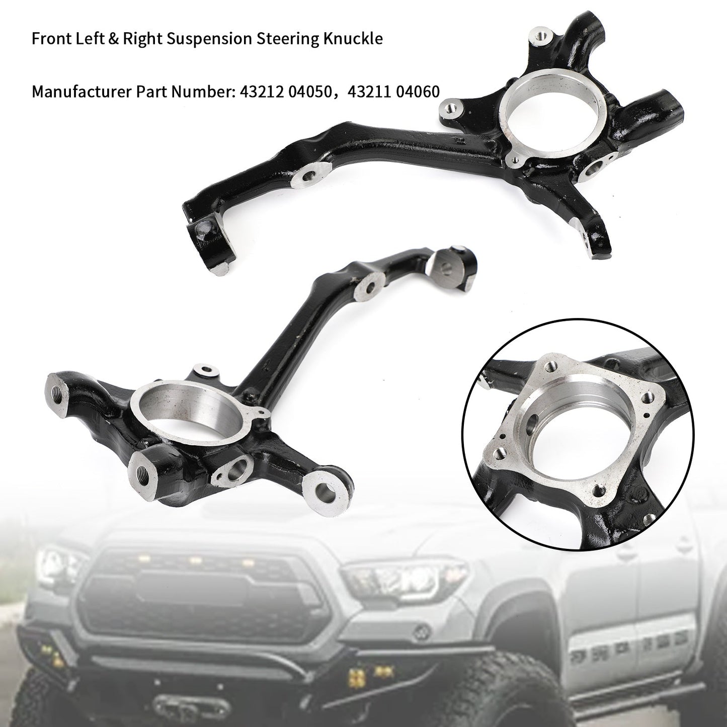 Pair Front Left+Right Suspension Steering Knuckles For Toyota Tacoma 2005-2019