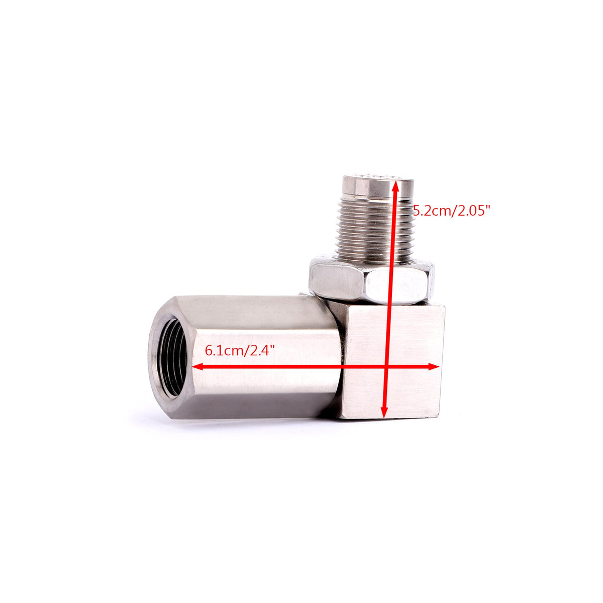 90 O2 Sensor Spacer Engine Light CEL Check Bung Mini Converter Connector Universal