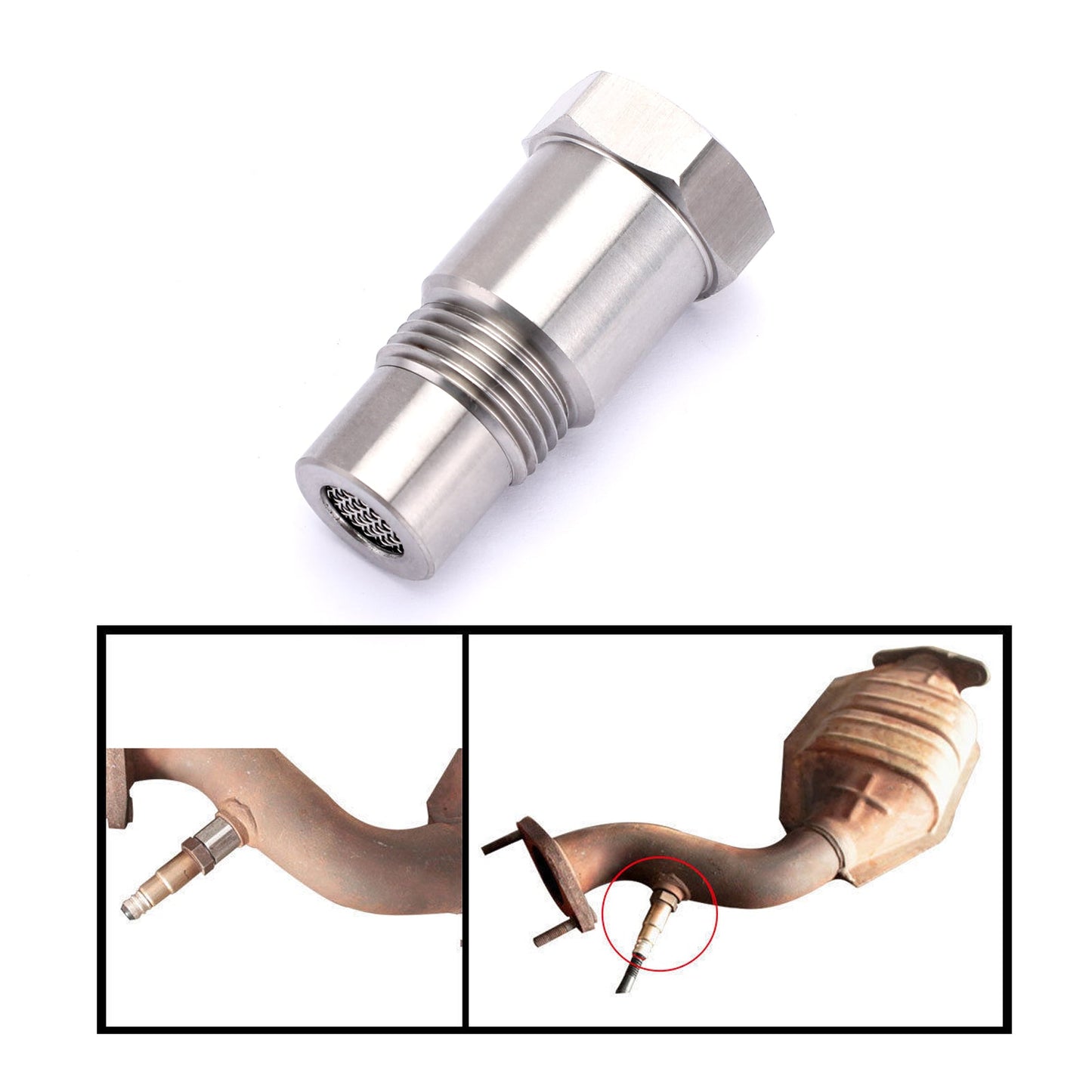 M18 1.5 O2 Sensor CEL Check Engine Light Spacer Without Catalytic Converter