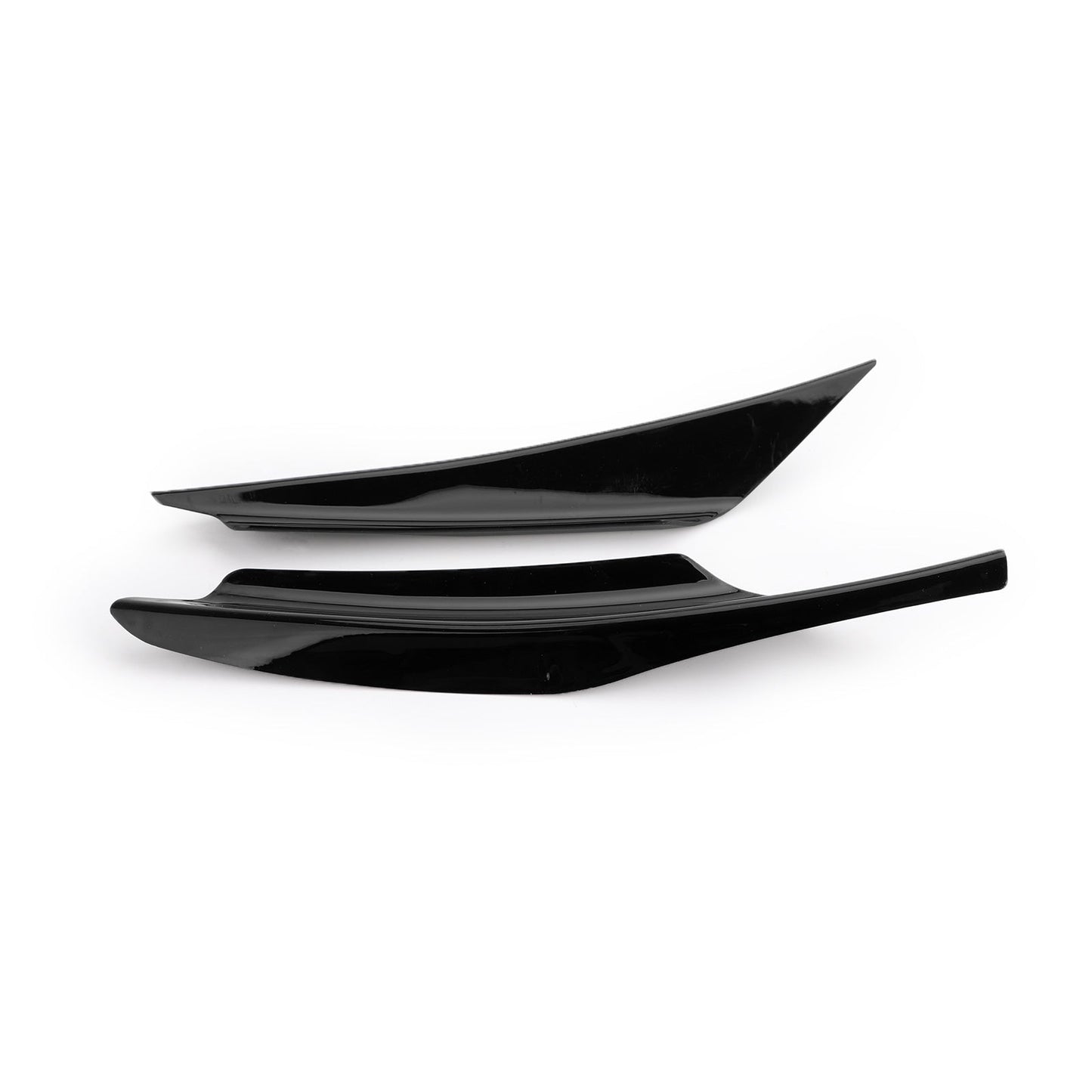 4pcs Universal Gloss Bk Car Front Bumper Fins Body Splitter Spoiler Canards