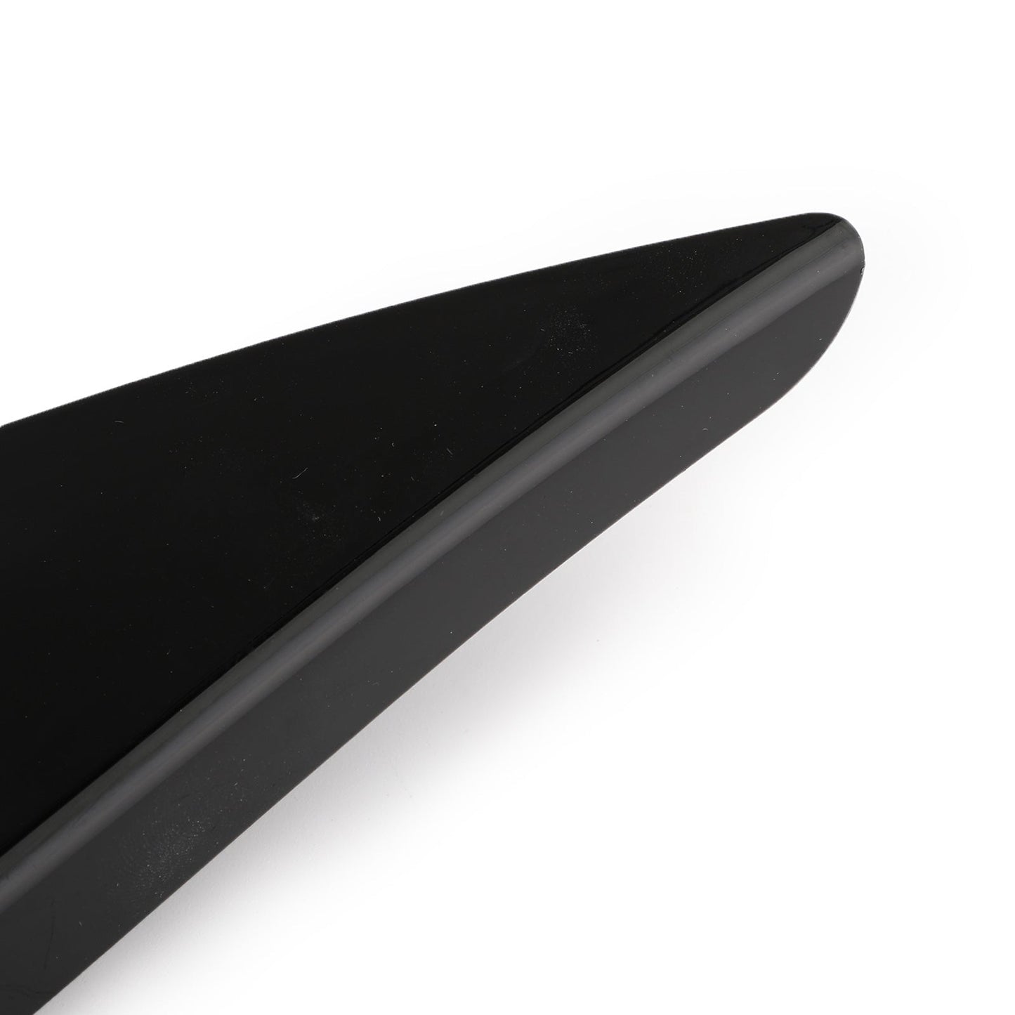 4pcs Universal Gloss Bk Car Front Bumper Fins Body Splitter Spoiler Canards