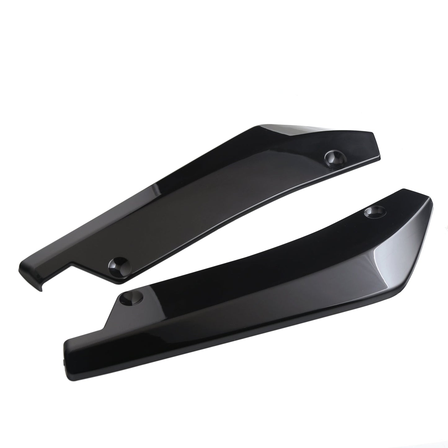 2x Car Auto Rear Bumper Lip Diffuser Splitter Canard Protector Top Gloss Black