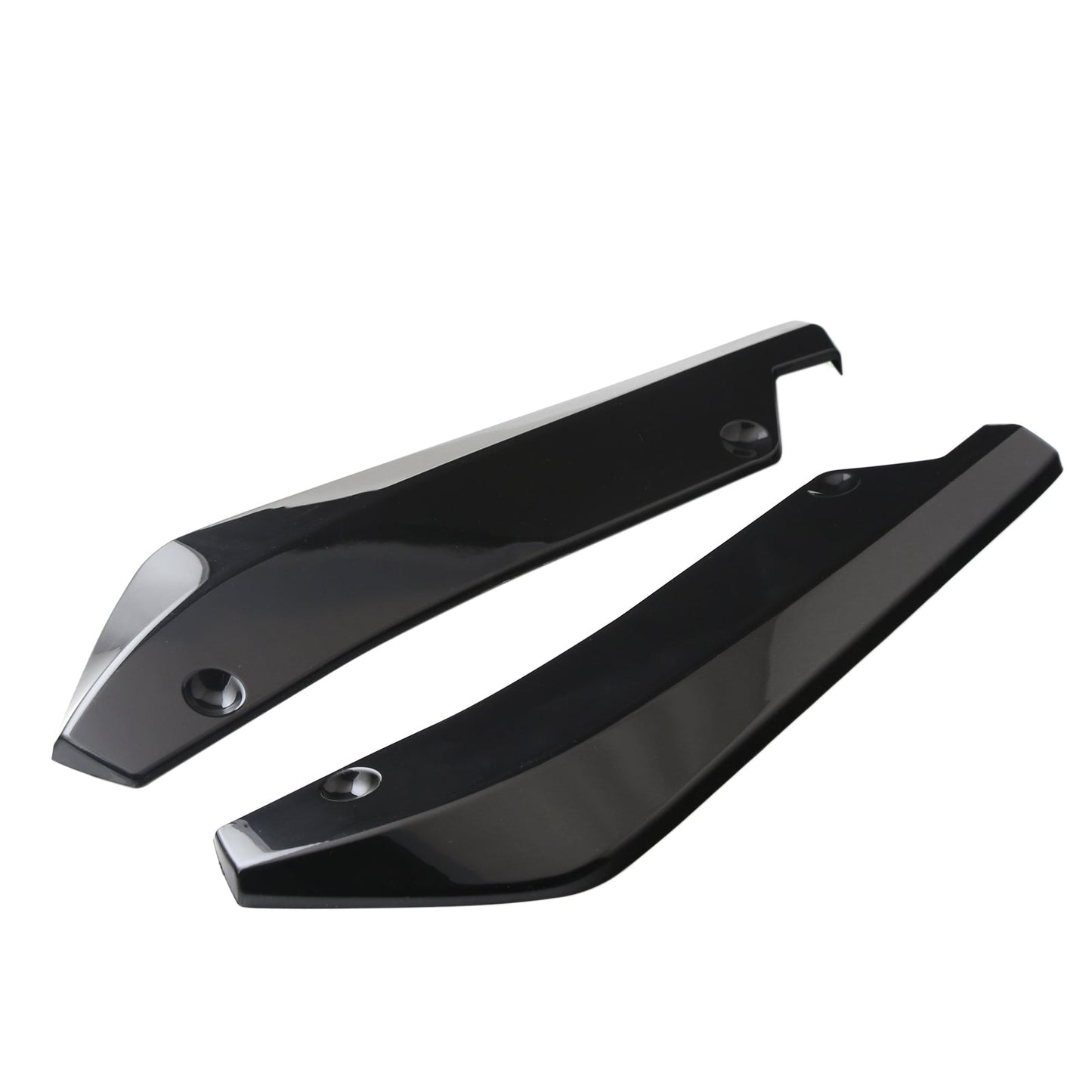 2x Car Auto Rear Bumper Lip Diffuser Splitter Canard Protector Top Gloss Black