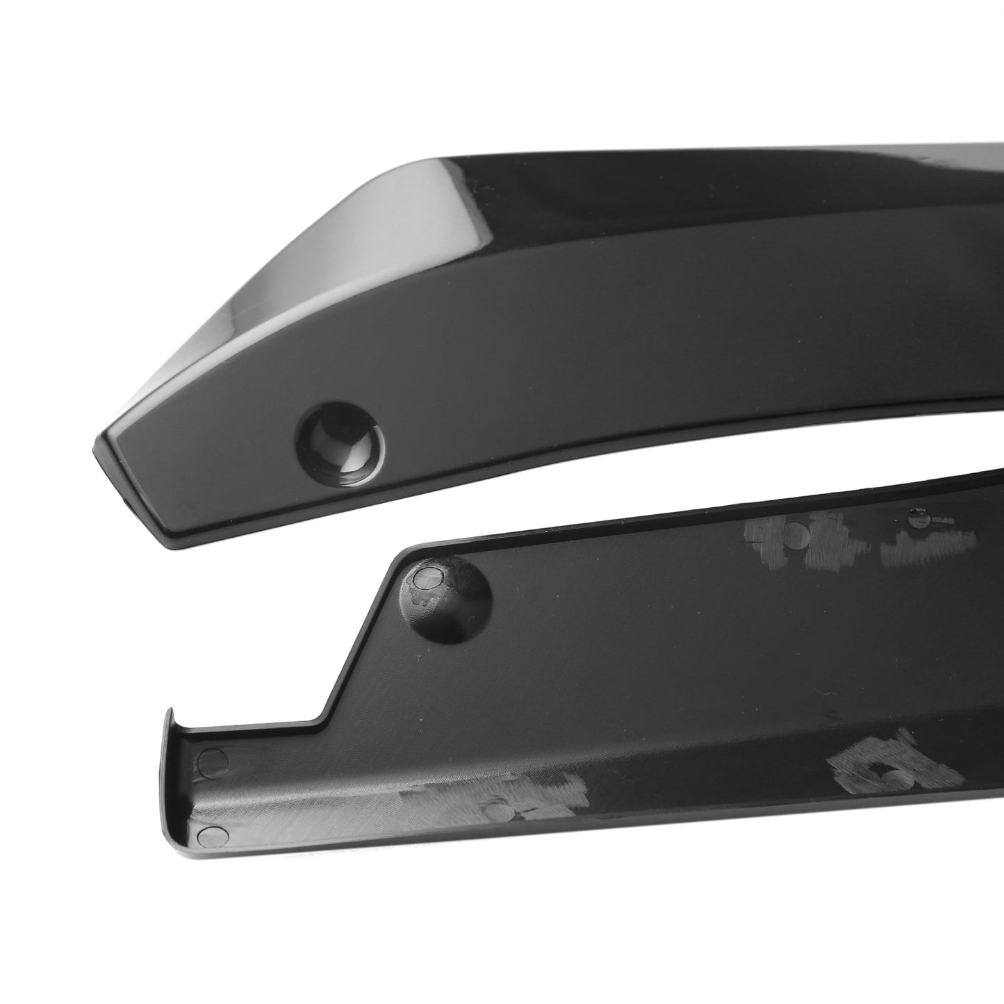 2x Car Auto Rear Bumper Lip Diffuser Splitter Canard Protector Top Gloss Black