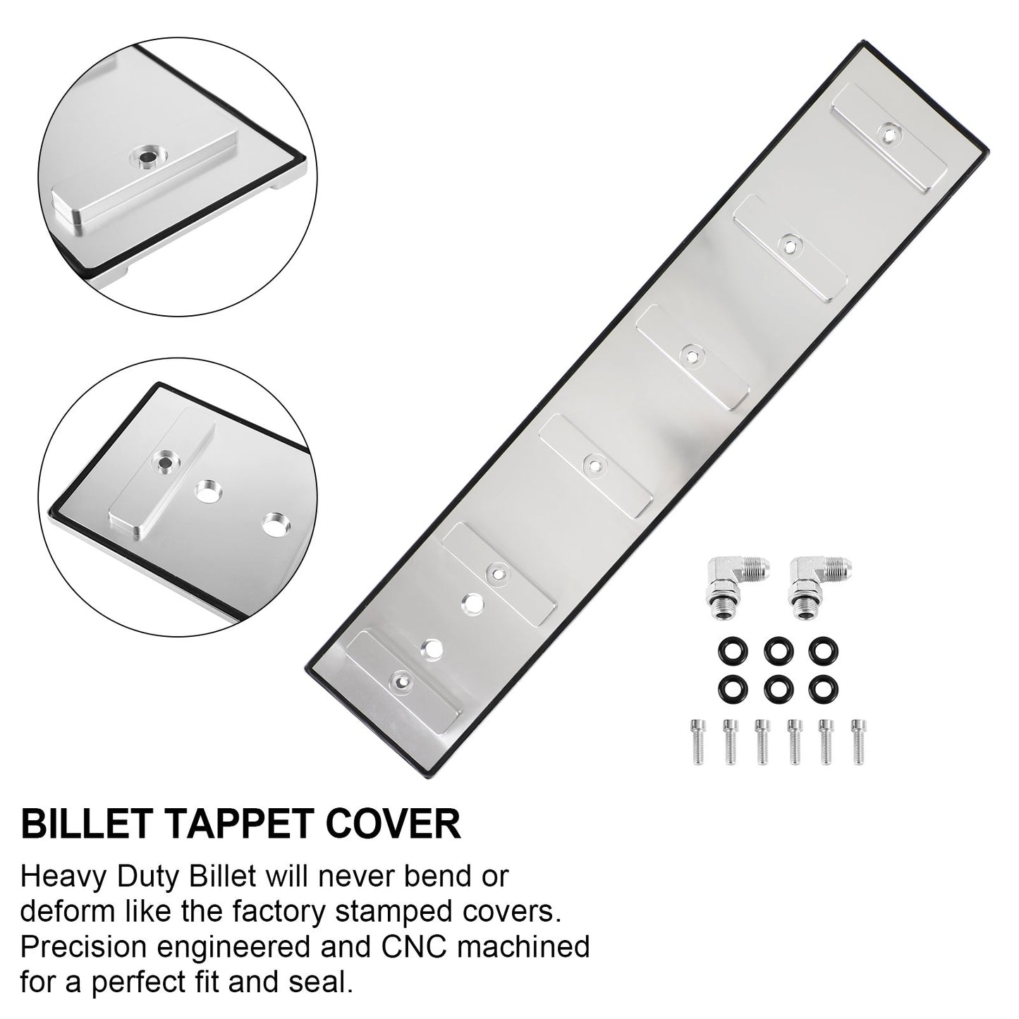 Billet Tappet Cover KIT For Cummins 5.9L 12v 24v 1989 1990-1999 2000 2001 2002
