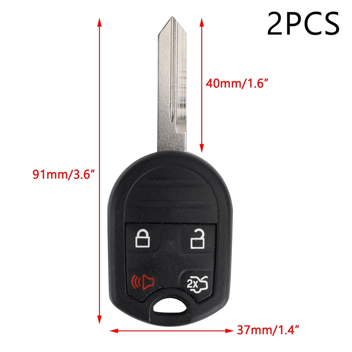 2PCS Keyless Remote Start Key Fob For Ford 2011 2012 2013 2014 2015 2016 F150 F350