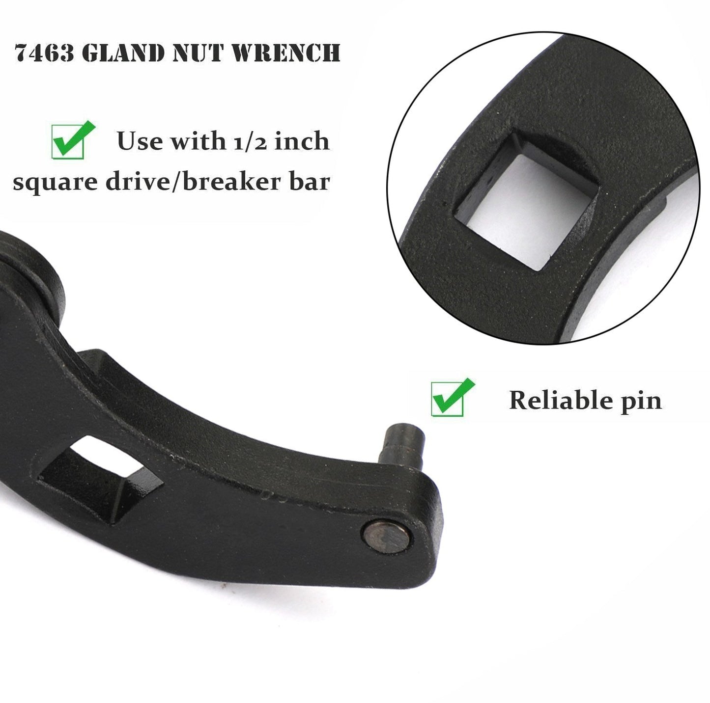 Adjustable Gland Nut Wrench 7463 Small Pin Spanner Tools for Hydraulic Cylinders
