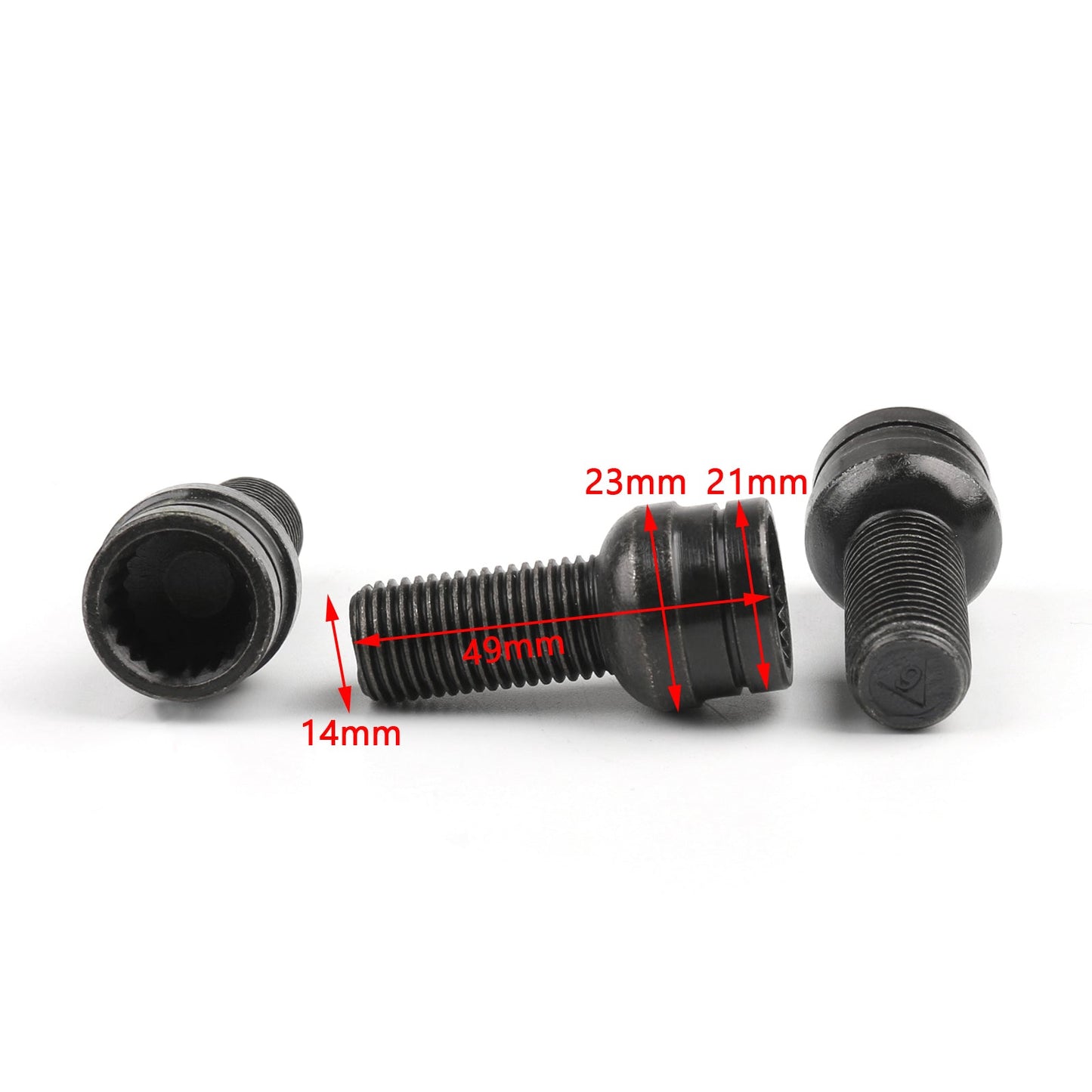 4+1 Set 17mm Black Wheel Bolt & Lock Lug Nut For VW Golf Beetle Passat Audi
