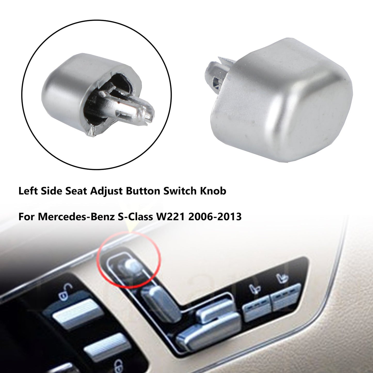 Left Seat Pillow Adjust Button Switch Knob For Mercedes Benz S-Class W221 06-13