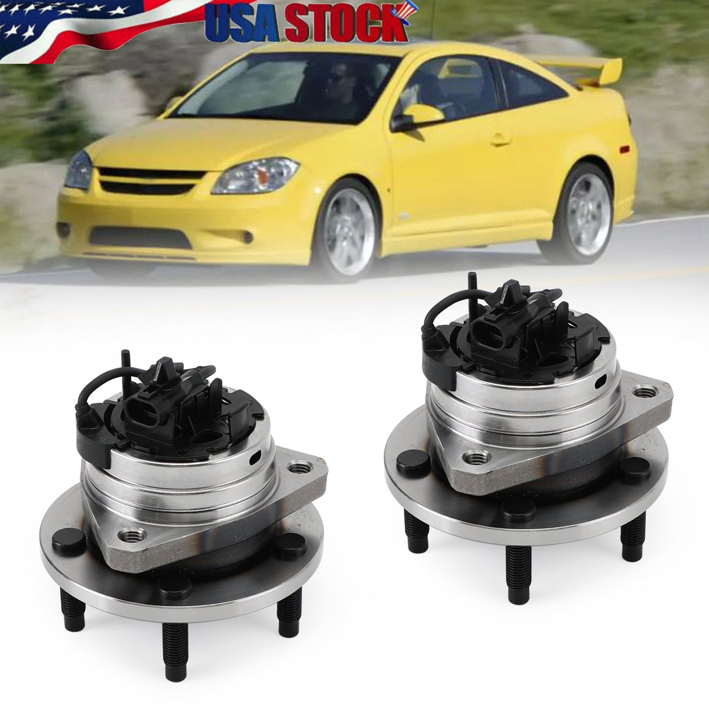2x Front Wheel Hubs Bearings 513214DA524 For Pontiac G6 Aura Chevy Malibu
