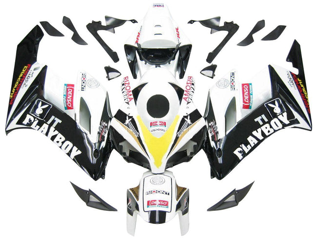 2004-2005 Honda CBR 1000 RR Black White Playboy Racing Amotopart Fairings