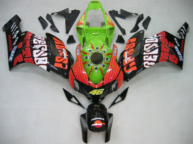 2004-2005 Honda CBR 1000 RR Black Green Valentino Rossi Racing Amotopart Fairings