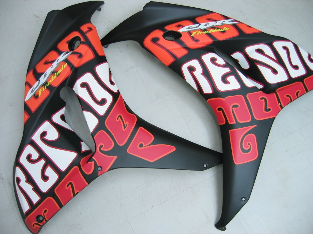 2006-2007 Honda CBR 1000 RR Black Yellow Valentino Rossi Racing Amotopart Fairings