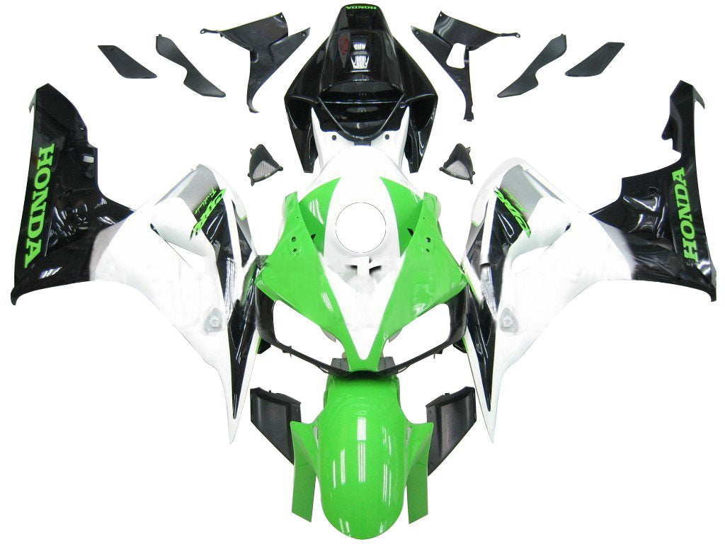 2006-2007 Honda CBR 1000 RR White Green Black CBR Honda Racing Amotopart Fairings