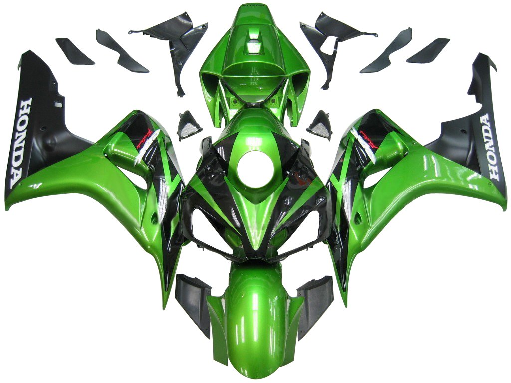 2006-2007 Honda CBR 1000 RR Green & Black CBR Racing Amotopart Fairings