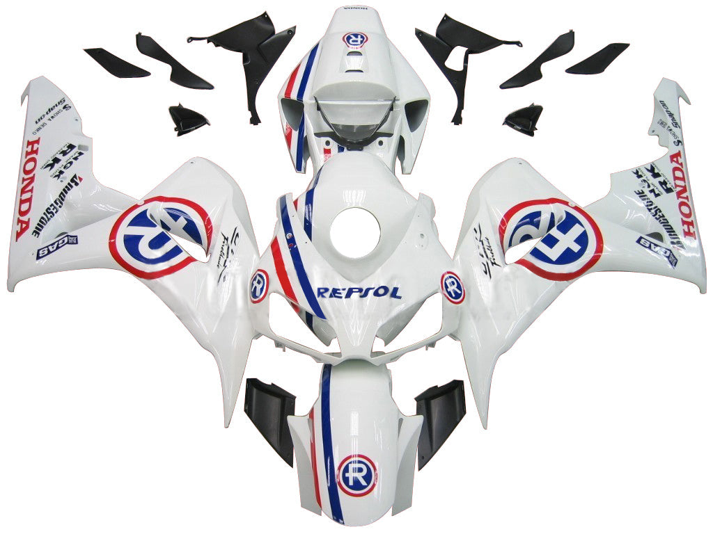 For CBR600RR 2009-2010 Bodywork Fairing White ABS Injection Molded Plastics Set