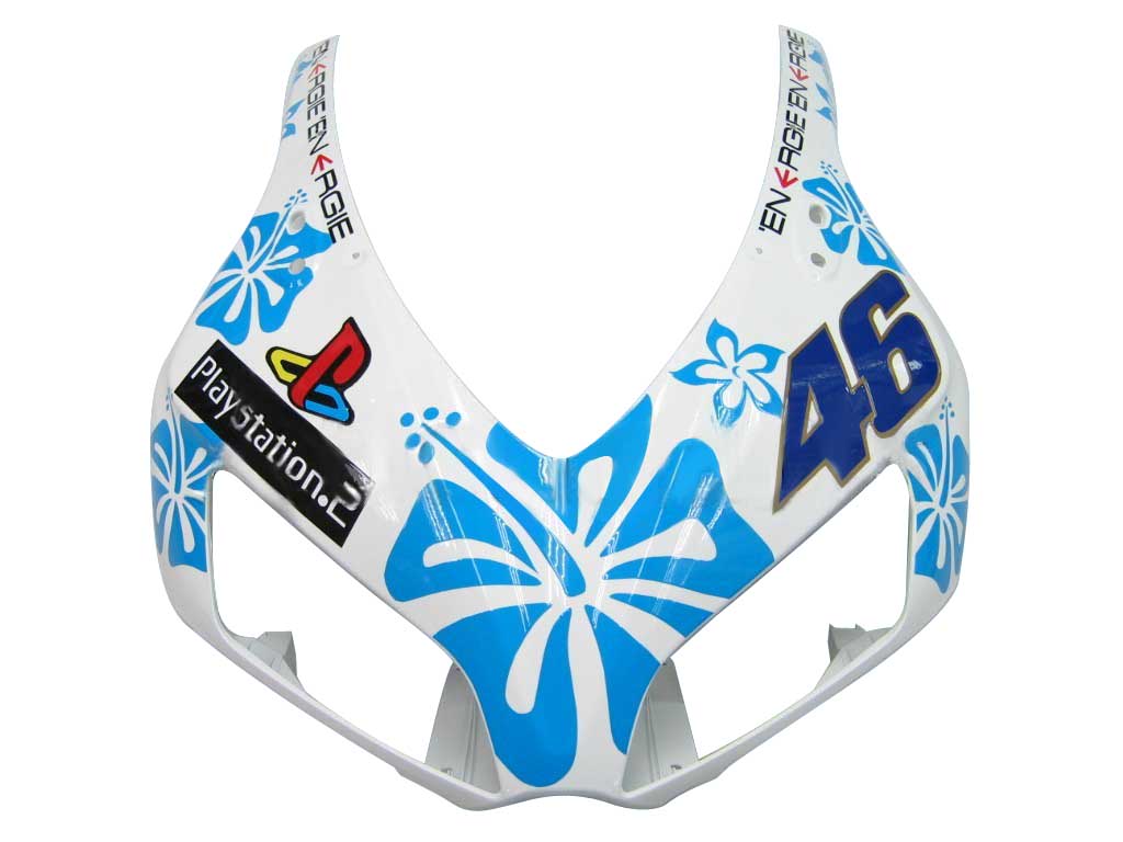 2006-2007 Honda CBR 1000 RR White & Blue Floral Racing Amotopart Fairings