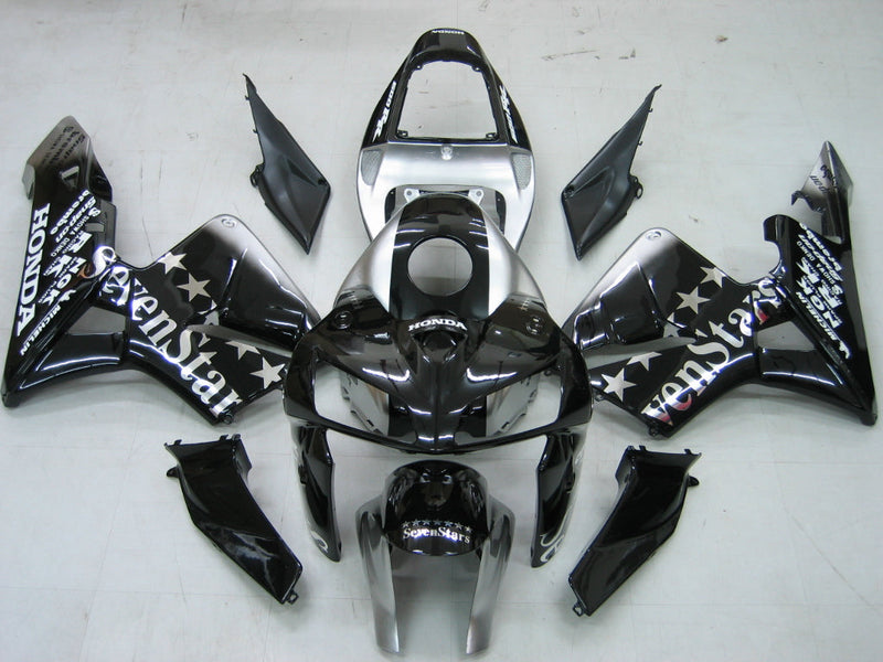 For CBR600RR 2005-2006 Bodywork Fairing Black ABS Injection Molded Plastics Set