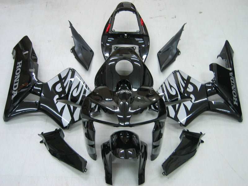 For CBR600RR 2005-2006 Bodywork Fairing Black ABS Injection Molded Plastics Set