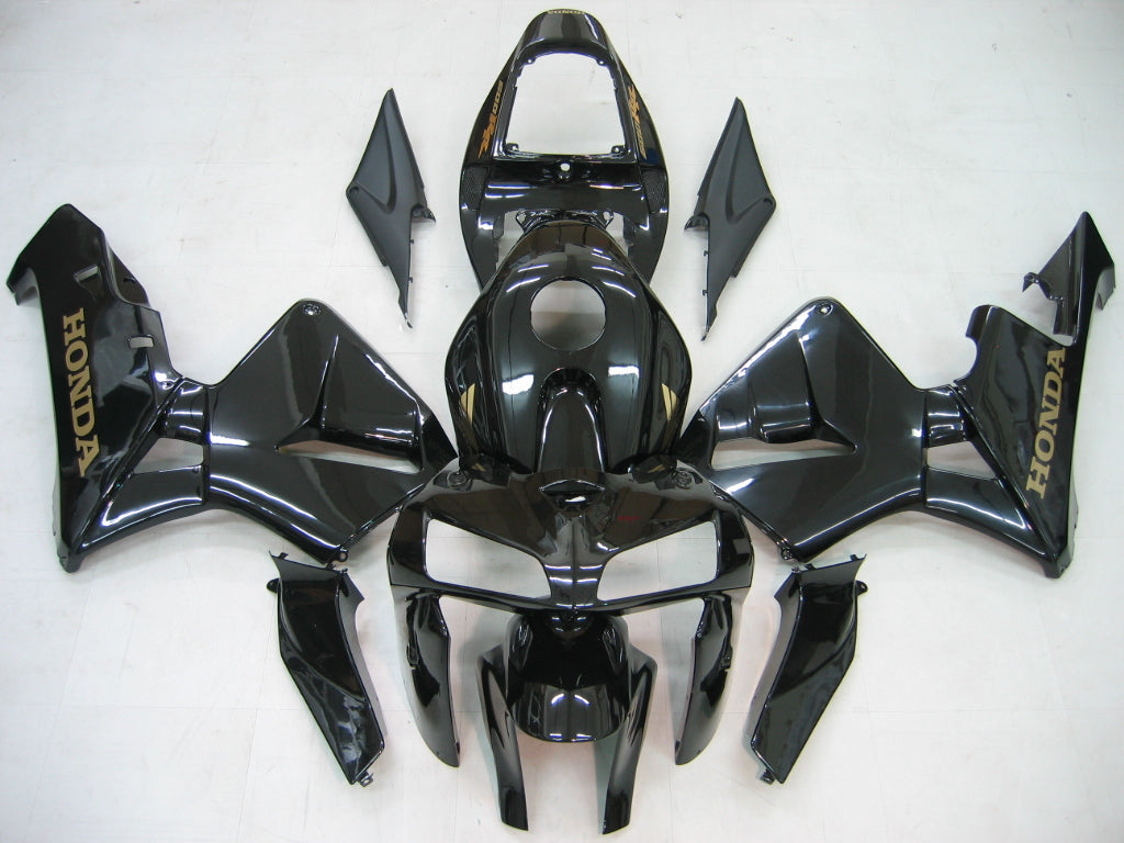 For CBR600RR 2005-2006 Bodywork Fairing Black ABS Injection Molded Plastics Set