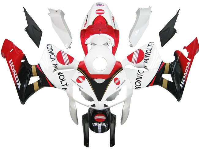 2005-2006 Honda CBR 600 RR Amotopart Fairings Red White Black Konica Racing Customs Fairing