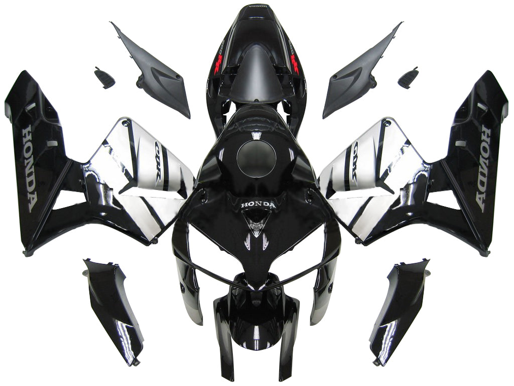 For CBR600RR 2005-2006 Bodywork Fairing Black ABS Injection Molded Plastics Set