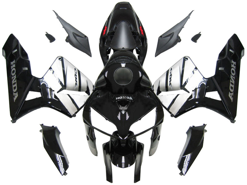 For CBR600RR 2005-2006 Bodywork Fairing Black ABS Injection Molded Plastics Set