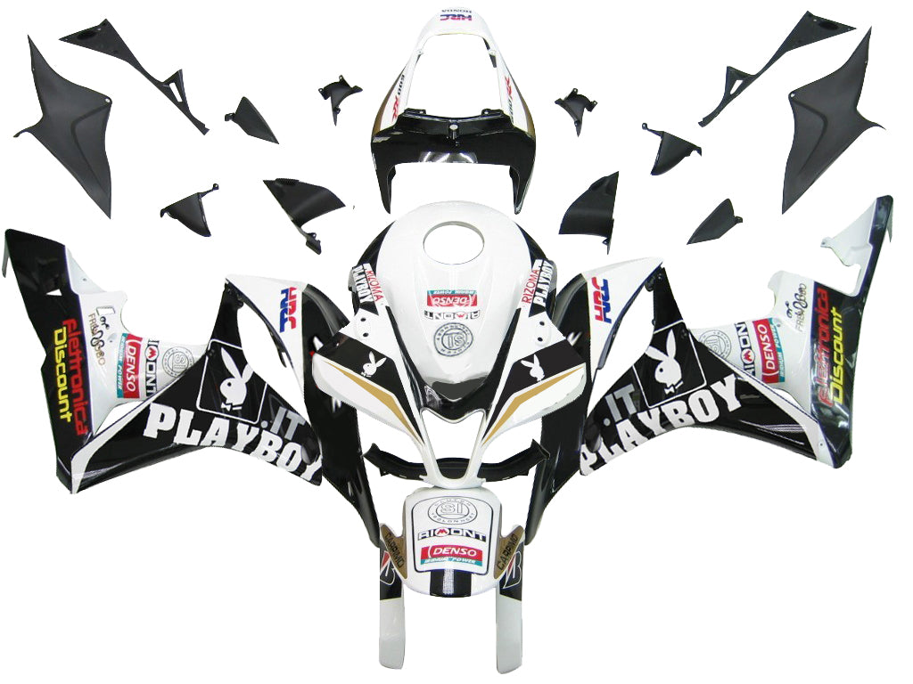 2007-2008 Honda CBR600 Amotopart Fairing White&Black Kit