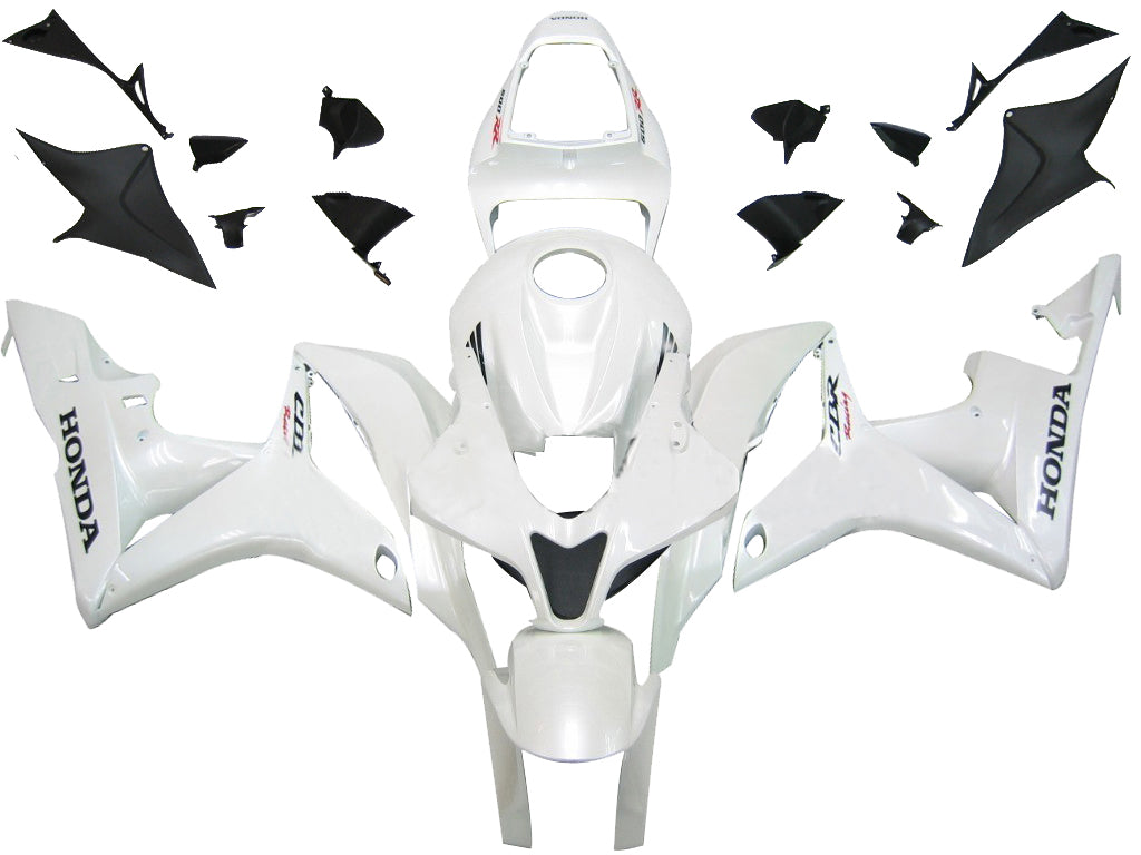 2007-2008 Honda CBR 600 RR Amotopart Fairings White CBR Racing Customs Fairing