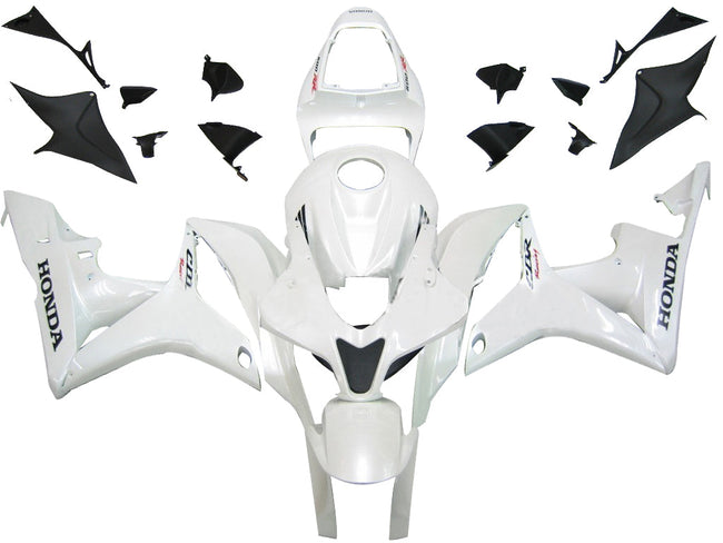 2007-2008 Honda CBR 600 RR Amotopart Fairings White CBR Racing Customs Fairing