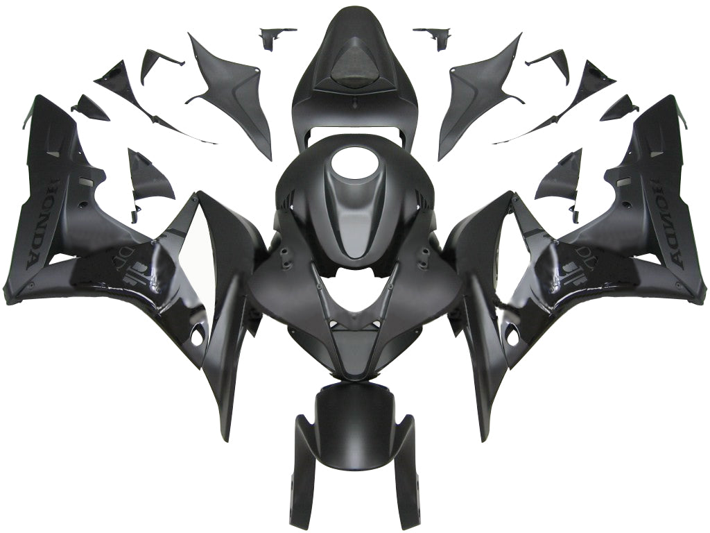 2007-2008 Honda CBR 600 RR Amotopart Fairings Matte Black Honda Racing Customs Fairing