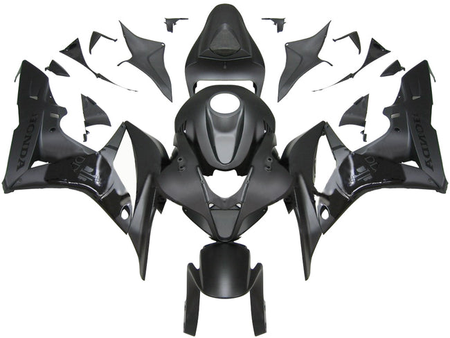 2007-2008 Honda CBR 600 RR Amotopart Fairings Matte Black Honda Racing Customs Fairing