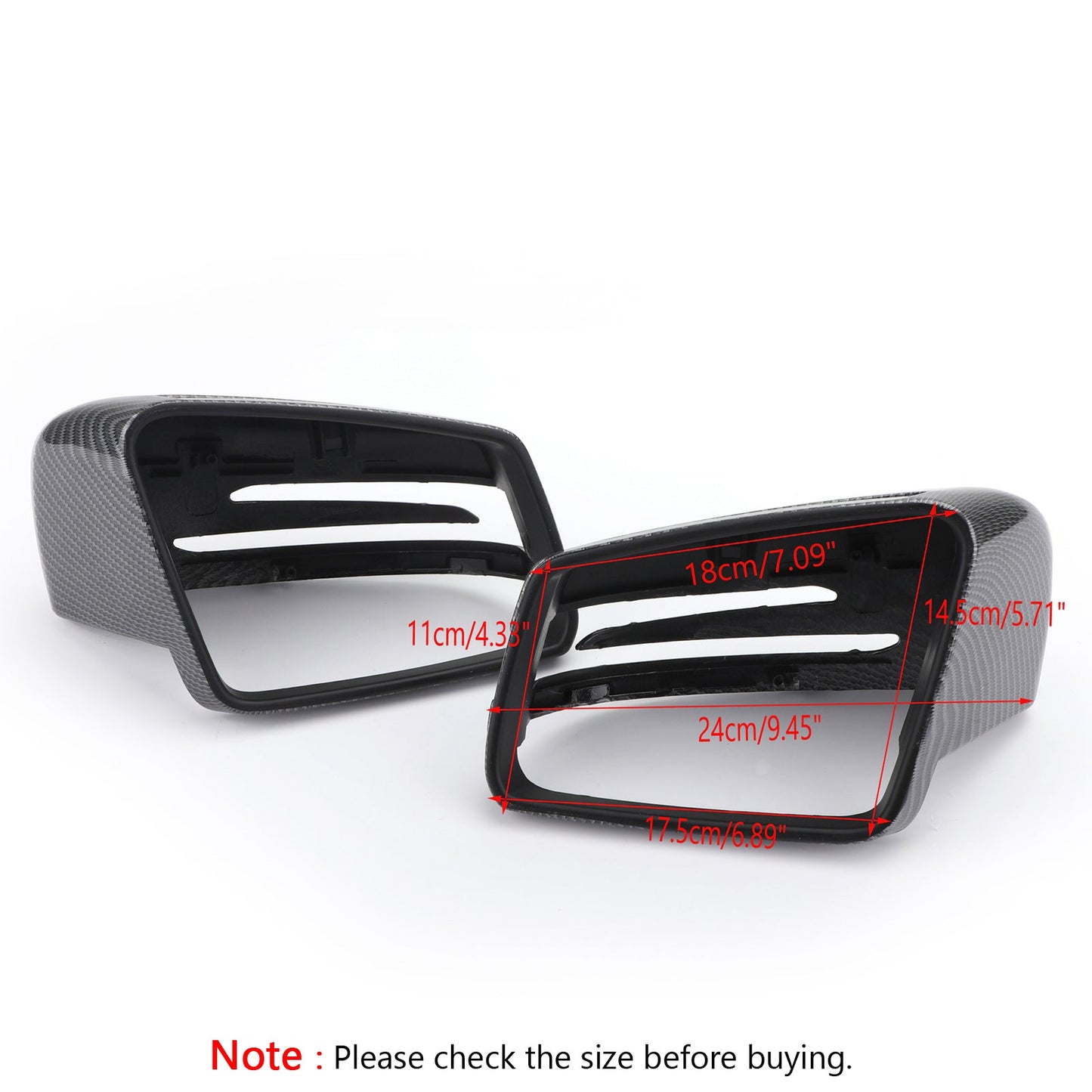 Carbon Fiber Rear View Side Mirror Cover Trim For Benz 2011-2018 Benz W212 W204