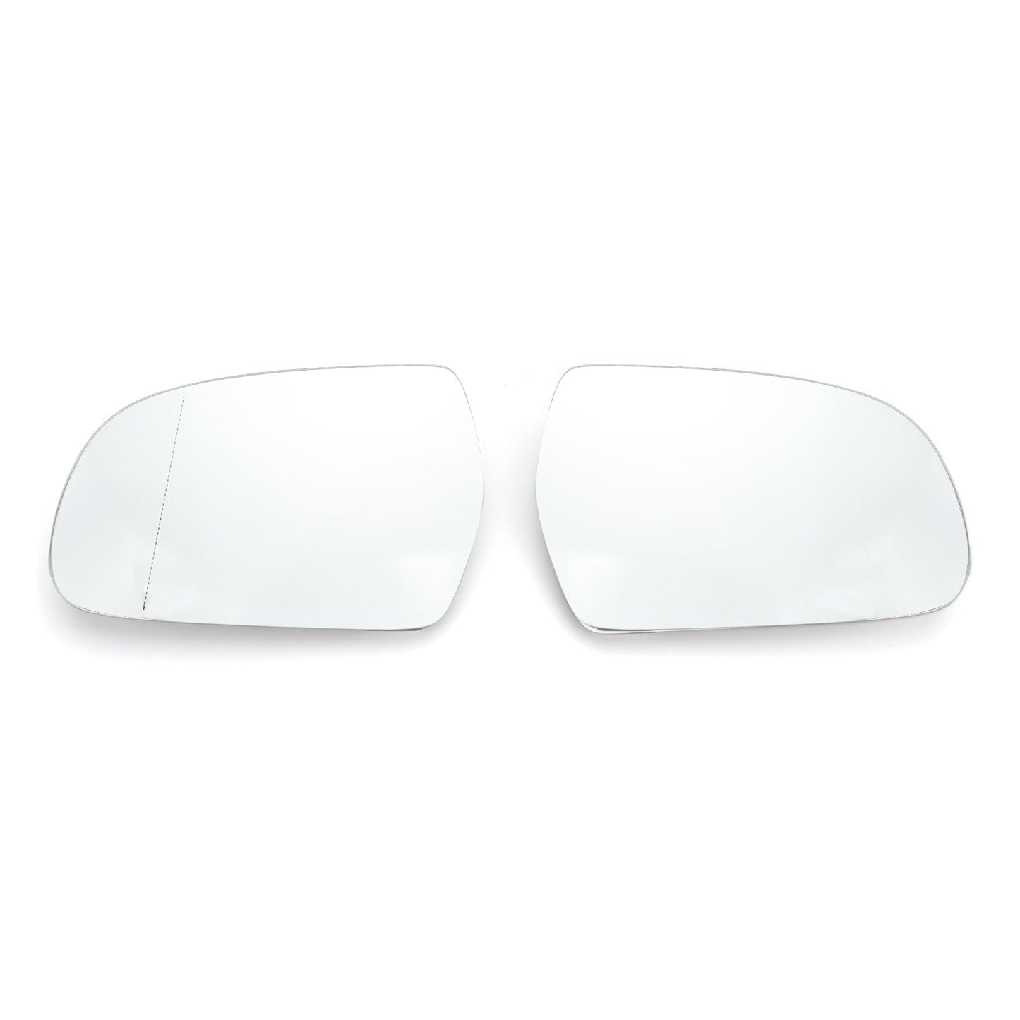 Door Mirror White Glass Heated Pair 8K0857535/6F Fit For Audi A4 B9 13-16