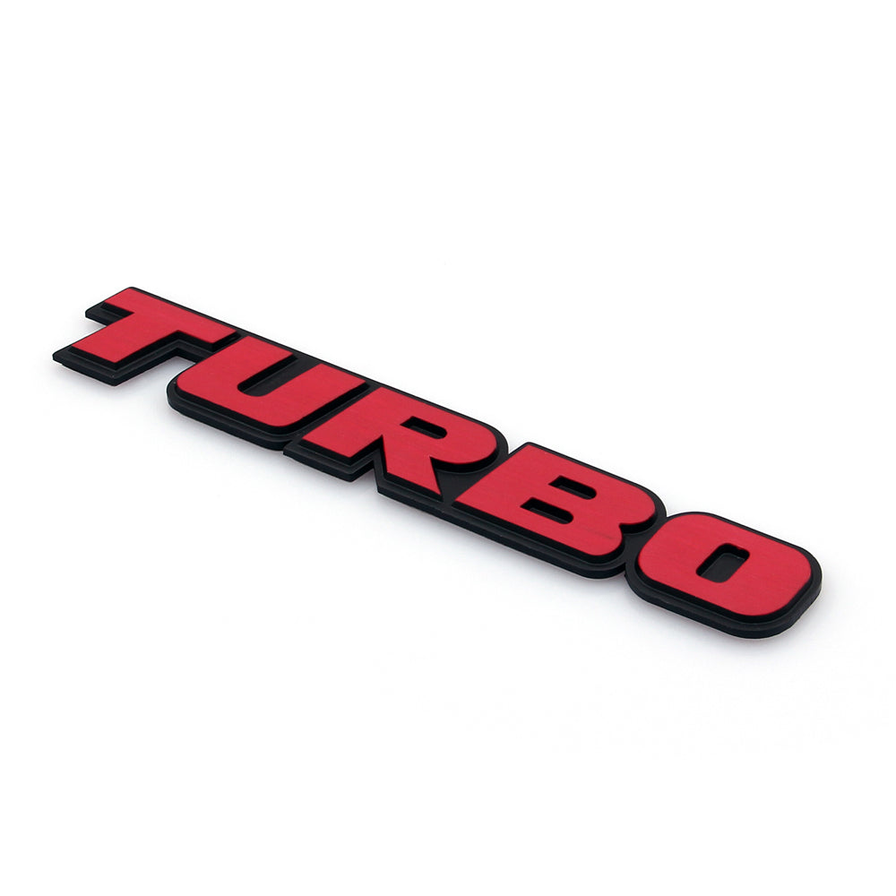 3D Aluminum Emblem Badge Sticker Decal Car Turbo Red For VW Volvo Hyundai